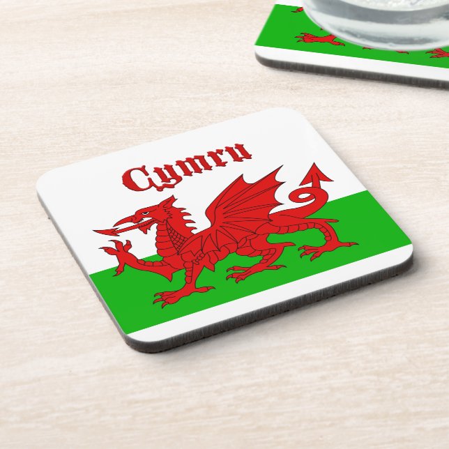 Welsh Flag Cymru Coaster (Left Side)