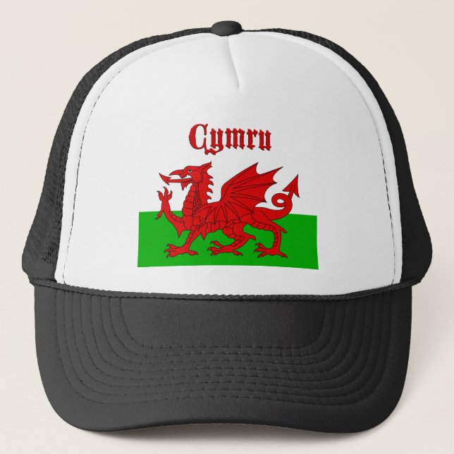 Welsh Flag Cymru Trucker Hat (Front)