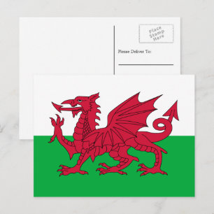 Welsh Flag, Flag of Wales Postcard
