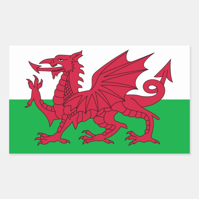 Welsh Flag, Flag of Wales Sticker (Front)