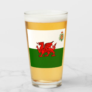 Welsh flag glass