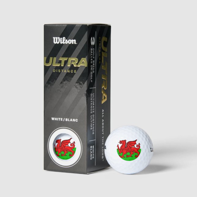 Welsh flag golf balls (Packaging)