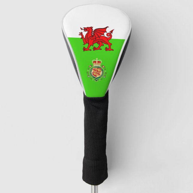 Welsh flag golf head cover (Front)