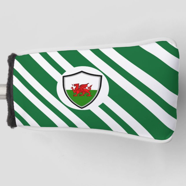 Welsh flag golf head cover (Front)