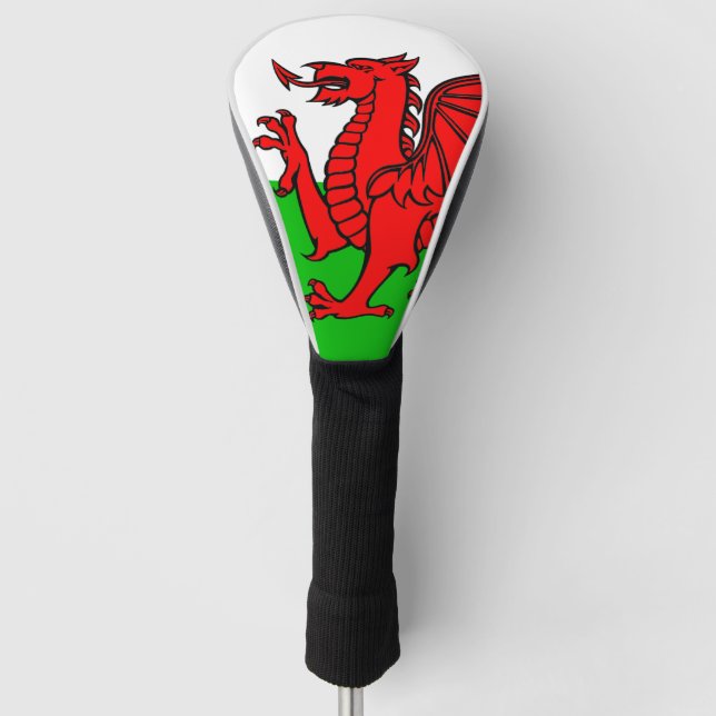 Welsh flag golf head cover (Front)