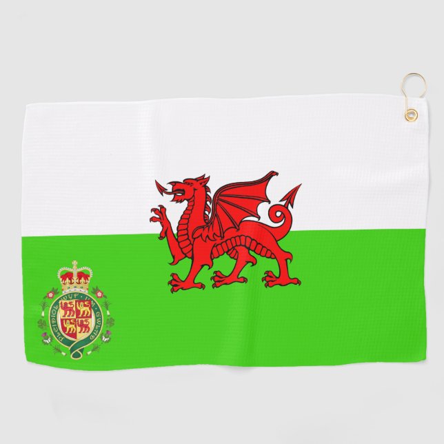 Welsh flag golf towel (Horizontal)