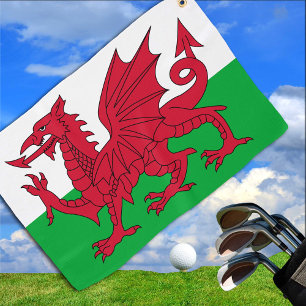 Welsh Flag & golf Wales - Cymru /sports Cardiff Towel