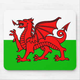 Welsh flag mouse pad