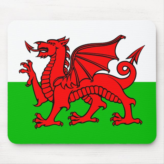 Welsh flag mouse pad (Front)