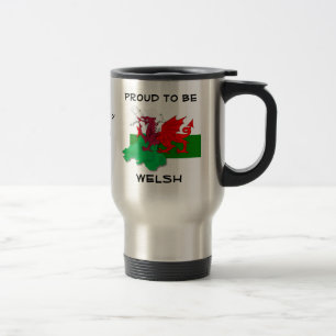 Welsh FLAG OF WALES Red Dragon Travel Mug