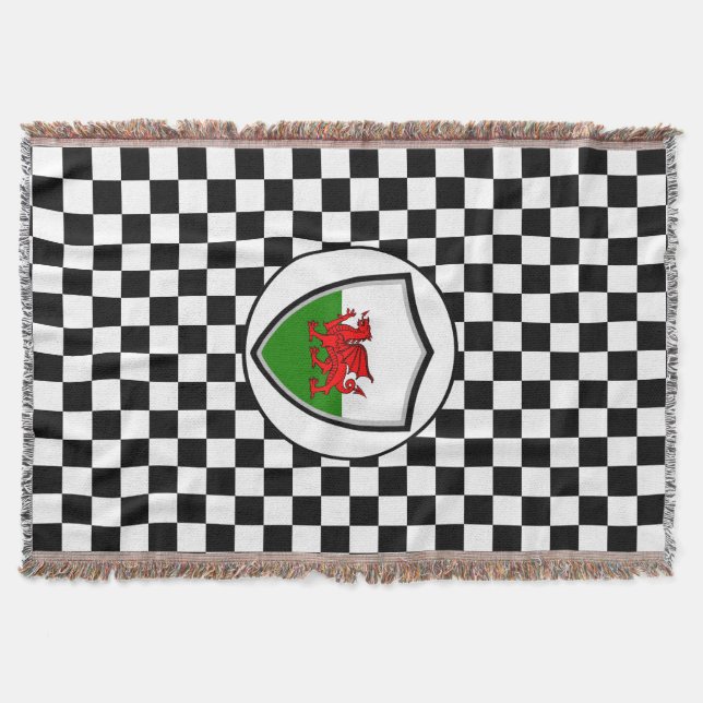 Welsh flag throw blanket (Front)