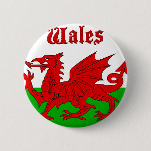 Welsh Flag Wales 2 Inch Round Button