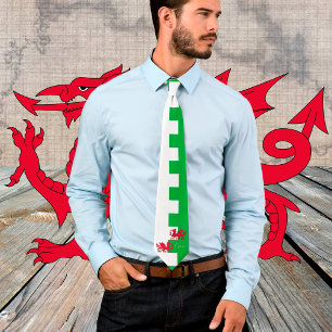 Welsh Flag & Wales - Cymru business, travel /sport Tie