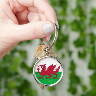 Welsh Flag & Wales fashion, sports /Cymru keychain