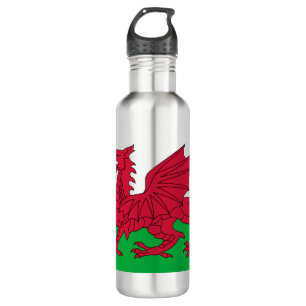 Welsh Flag (Wales) (Welsh Dragon) 710 Ml Water Bottle