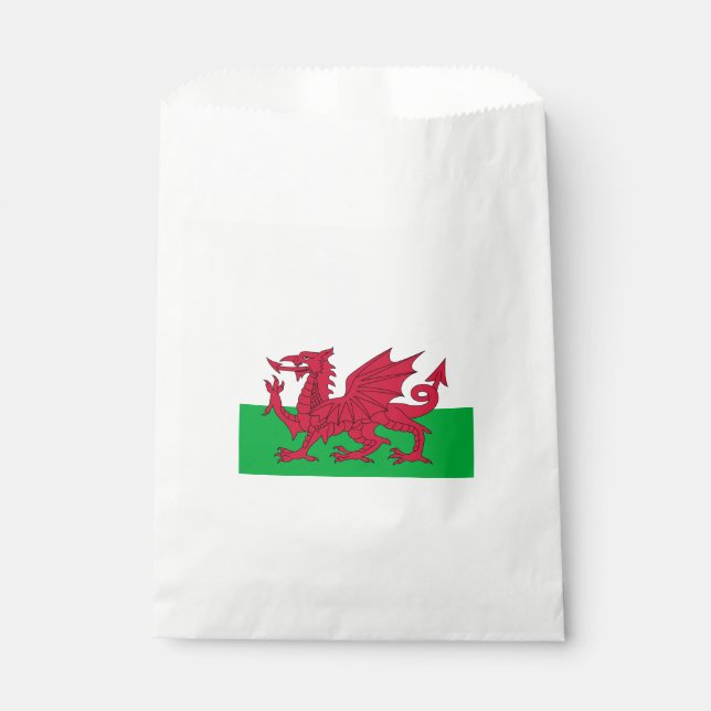 Welsh Flag (Wales) (Welsh Dragon) Favour Bag (Front)