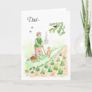Welsh Greeting Birthday Card for a Man: Gardening