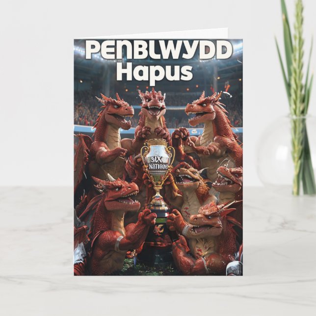 Welsh Happy Birthday Card (Front)