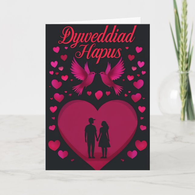 Welsh Happy Engagement Card (Front)
