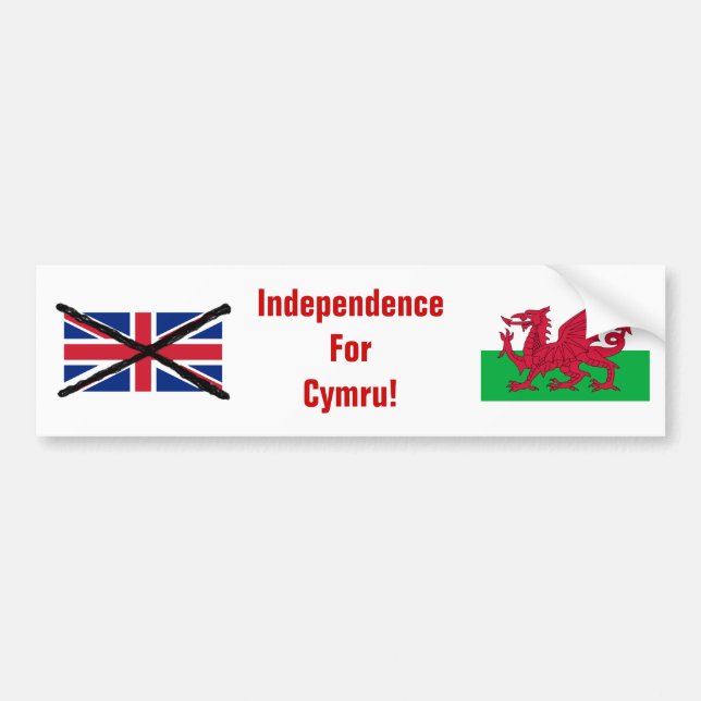 Welsh Independence bumper sticker (Front)