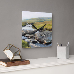 WELSH LANDSCAPE SQUARE WALL CLOCK