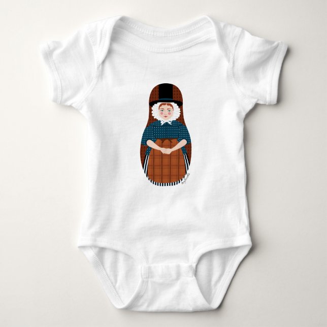 Welsh Matryoshka Baby Bodysuit (Front)