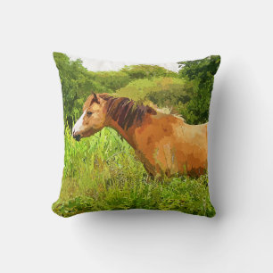 WELSH MOUNTAIN PONY THROW PILLOW