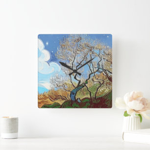 WELSH MOUNTAIN TREE SQUARE WALL CLOCK