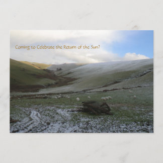 Welsh Mountains Winter Solstice Party Invitation