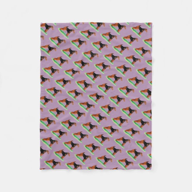 Welsh or Airedale Terrier Fleece Blanket (Front)