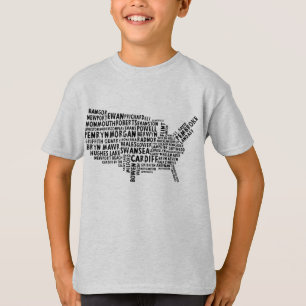 Welsh Placenames in the USA Word Art  T-Shirt