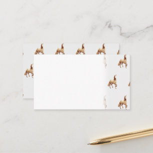 Welsh Pony and Cob Horse Equestrian Watercolor Appointment Card