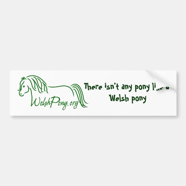 Welsh Pony & Cob Society of America Bumper Sticker (Front)