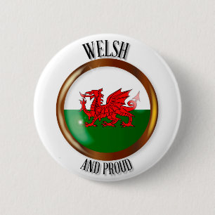 Welsh Proud Flag Button