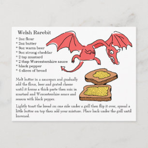 Welsh Rarebit Recipe Card