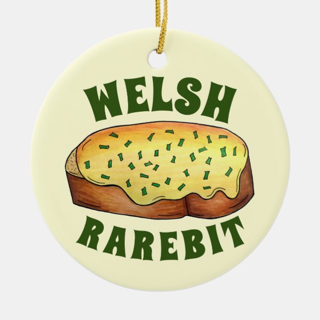 Welsh Rarebit Savoury Cheese Toast British Food UK Ceramic Ornament (Front)