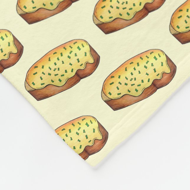 Welsh Rarebit Savoury Cheese Toast British Food UK Fleece Blanket (Corner)