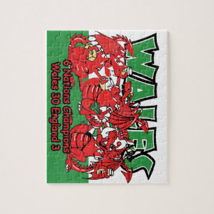 Welsh Six Nation Rugby Champions, W 30-3 E Jigsaw Puzzle