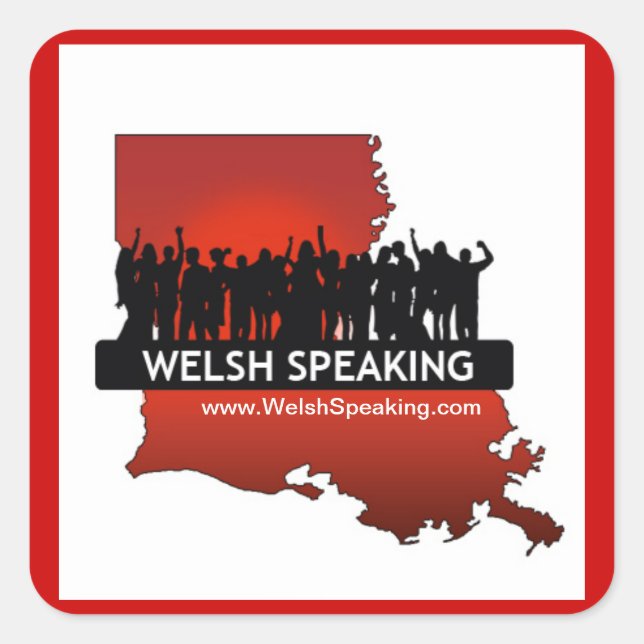 Welsh Speaking "Logo Stickers" Square Sticker (Front)
