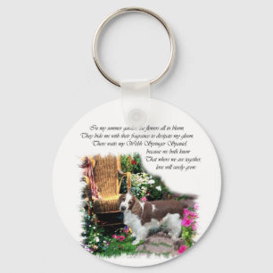 Welsh Springer Spaniel Art Gifts Keychain