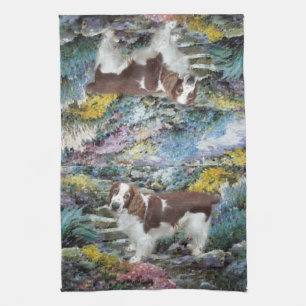 Welsh Springer Spaniel Art Gifts Kitchen Towel
