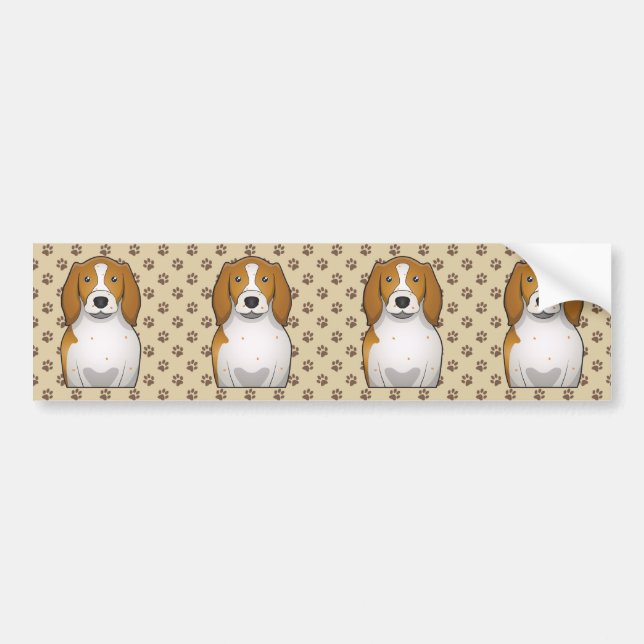 Welsh Springer Spaniel Cartoon Bumper Sticker (Front)