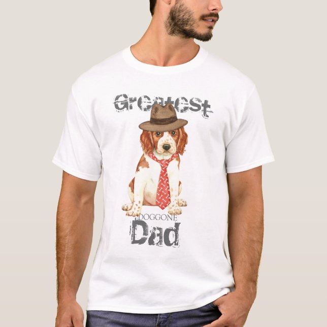 Welsh Springer Spaniel Dad T-Shirt (Front)