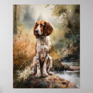 Welsh Springer Spaniel Dog Art Print Poster