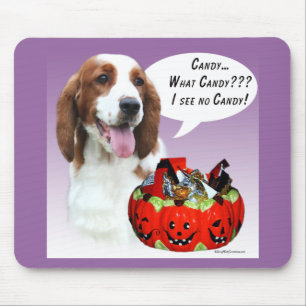 Welsh Springer Spaniel Halloween Candy Mouse Pad