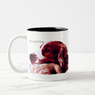 Welsh Springer Spaniel Love Two-Tone Coffee Mug