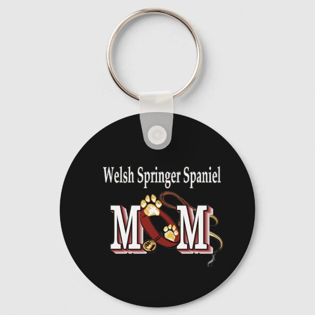 Welsh Springer Spaniel Mom Gifts Keychain (Front)