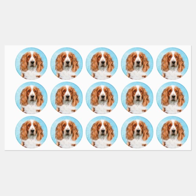 Welsh Springer Spaniel Painting - Original Dog Art (Sheet)