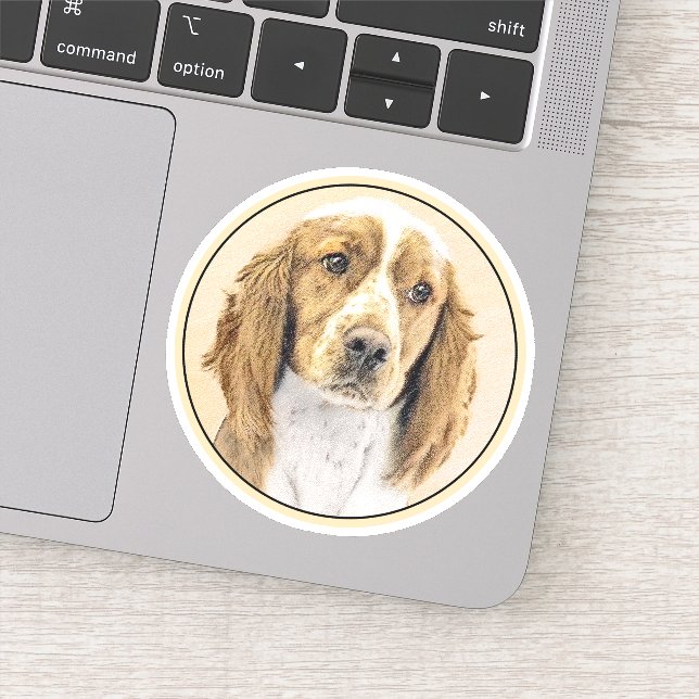 Welsh Springer Spaniel Painting - Original Dog Art (Detail)