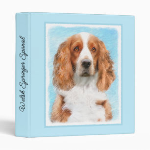 Welsh Springer Spaniel Painting - Original Dog Art Binder